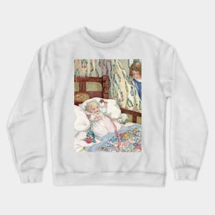 Baby's Playmate by Anne Anderson Crewneck Sweatshirt